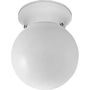 60W 1-Light Ceiling Fixture in White-PP360530