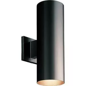 14 in. 75W 2-Light Outdoor Wall Lantern in Black-PP567531