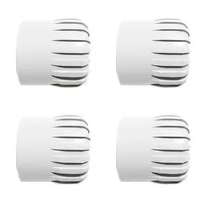 Plastic Replacement Leg Tips (4 Pack) in White-PPVLT4