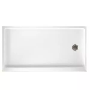 32 in. x 60 in. Shower Base with Left Drain in White-SFR03260LM010