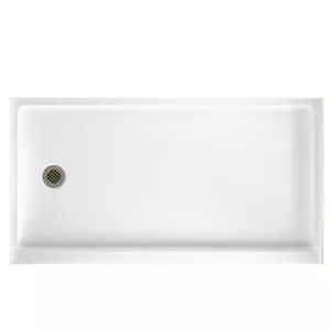 32 in. x 60 in. Shower Base with Right Drain in White-SFR03260RM010