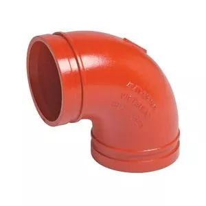 2-1/2 in. Grooved Painted 90 Degree Ductile Iron Elbow-VF024010P00