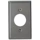 Single Receptacle Wall Plate, Stainless Steel, 1-Gang, 1.406 in.-8400440