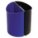 Desk-Side Recycling Receptacle, 3 gal, Plastic, Black/Blue-SAF9927BB