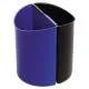 Desk-Side Recycling Receptacle, 7 gal, Plastic, Black/Blue-SAF9928BB