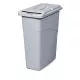 Slim Jim Confidential Document Waste Receptacle with Lid, 23 gal, Light Gray-RCP9W15LGY
