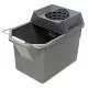 Pail/Strainer Combination, 15 qt, Steel Gray-RCP6194STL