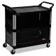 Xtra Equipment Cart, Plastic, 3 Shelves, 300 lb Capacity, 20.75