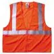 GloWear 8210Z Class 2 Economy Vest, Polyester Mesh, Zipper Closure, Large to X-Large, Orange-EGO21045