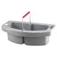 Maid Caddy, Two Compartments, 16 x 9 x 5, Gray-RCP2649GRA