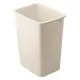 Open-Top Wastebasket, 9 gal, Plastic, Bisque, 6/Carton-RCP2806BISCT