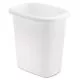 Open-Top Wastebasket, 6 qt, Plastic, White, 6/Carton-RCP2953WHICT