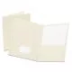 Twin-Pocket Folder, Embossed Leather Grain Paper, 0.5