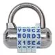 Password Plus Combination Lock, Hardened Steel Shackle, 2.5