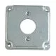 Steel City 4 in. Square Surface Cover, Steel, 1/2 in. Raised, (1) Single Flush Receptacle-RS11