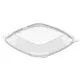 PresentaBowls Pro Clear Square Bowl Lids, Large Vented Square, 8.5 x 8.5 x 1, Clear, Plastic, 63/Bag, 4 Bags/Carton-DCCPP2464BDL