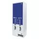 Dual Sanitary Napkin/Tampon Dispenser, Free, 11.13 x 7.63 x 26.38, White/Blue-HOS1FREE