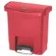 Streamline Resin Step-On Container, Front Step Style, 4 gal, Polyethylene, Red-RCP1883563