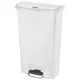 Streamline Resin Step-On Container, Front Step Style, 18 gal, Polyethylene, White-RCP1883559