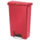 Streamline Resin Step-On Container, Front Step Style, 13 gal, Polyethylene, Red-RCP1883566