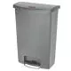 Streamline Resin Step-On Container, Front Step Style, 24 gal, Polyethylene, Gray-RCP1883606