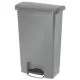 Streamline Resin Step-On Container, Front Step Style, 13 gal, Polyethylene, Gray-RCP1883602