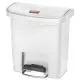 Streamline Resin Step-On Container, Front Step Style, 4 gal, Polyethylene, White-RCP1883554
