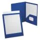 Viewfolio Polypropylene Portfolio, 100-Sheet Capacity, 11 X 8.5, Clear/blue-OXF57441