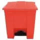 Indoor Utility Step-On Waste Container, 8 gal, Plastic, Red-RCP6143RED