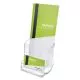 Docuholder For Countertop/wall-Mount W/card Holder, 4.38w X 4.25d X 7.75h, Clear-DEF78601