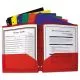 Two-Pocket Heavyweight Poly Portfolio Folder, 3-Hole Punch, 11 x 8.5, Randomly Assorted Colors-CLI33930