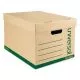Recycled Medium-Duty Record Storage Box, Letter/legal Files, Kraft/green, 12/carton-UNV28223