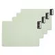 100% Recycled End Tab Pressboard Guides With Metal Tabs, 1/3-Cut End Tab, Blank, 8.5 X 14, Green, 50/box-SMD63235