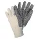 Dotted Canvas Gloves, One Size, White, 12 Pairs-CRW8808