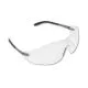 Blackjack Wraparound Safety Glasses, Chrome Plastic Frame, Clear Lens-CRWS2110