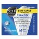 Hands Instant Sanitizing Wipes, Individually Wrapped Wipes, 1-Ply, 5 x 7.75, Unscented, White, 3,000 Packets/Carton-NICD33333