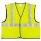 Class 2 Safety Vest, Polyester, 2X-Large, Fluorescent Lime with Silver Stripe-CRWVCL2SLXL2
