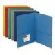 Two-Pocket Folder, Textured Paper, 100-Sheet Capacity, 11 X 8.5, Assorted, 25/box-SMD87850