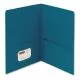 Two-Pocket Folder, Textured Paper, 100-Sheet Capacity, 11 X 8.5, Teal, 25/box-SMD87867