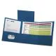 Tri-Fold Folder W/3 Pockets, 150-Sheet Capacity, 11 X 8.5, Blue, 20/box-OXF59802