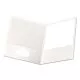 High Gloss Laminated Paperboard Folder, 100-Sheet Capacity, 11 X 8.5, White, 25/box-OXF51704