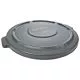 Round Flat Top Lid, For 55 Gal Round Brute Containers, 26.75
