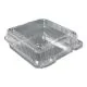 Plastic Clear Hinged Containers, 9 X 8.63 X 3, Clear, 200/carton-DPKPXT900