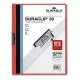 Duraclip Report Cover, Clip Fastener, 8.5 X 11 , Clear/red, 25/box-DBL220303