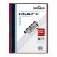 Duraclip Report Cover, Clip Fastener, 8.5 X 11, Clear/maroon, 25/box-DBL220331