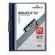 Duraclip Report Cover With Clip Fastener, 8.5 X 11, Clear/navy, 25/box-DBL221428