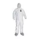A45 Liquid and Particle Protection Surface Prep/Paint Coveralls, Medium, White, 25/Carton-KCC48972