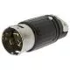 Twist-Lock® Insulgrip® Plug, 50A, 3-Phase, 250V, 3P4W, Black and White-CS8365C