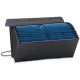 Handy File with Pockets, 21 Sections, Elastic Cord Closure, 1/2-Cut Tabs, Check Size, Black/Blue-SMD70506