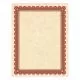 Parchment Certificates, Academic, 8.5 X 11, Copper With Red/brown Border, 25/pack-SOUCT5R